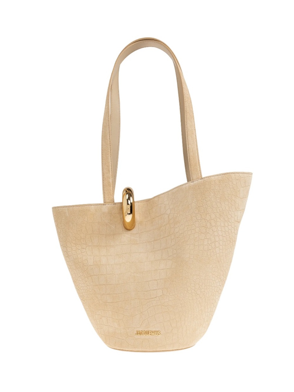 JACQUEMUS Le Bambola crocodile effect tote shoulder bag